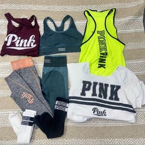 PINK Victoria's Secret 8 piece active wear bundle